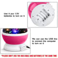 Miniatyrbild 3 av 4: Projektionslampa Nattljus Baby Star Projektionsljus Barnsänglampa med 360 graders LED för babyfödelsedagspresent