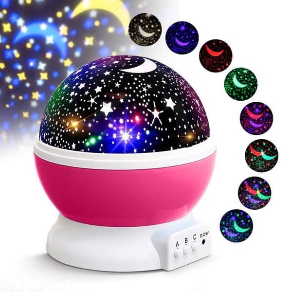 Projektionslampa Nattljus Baby Star Projektionsljus Barnsänglampa med 360 graders LED för babyfödelsedagspresent