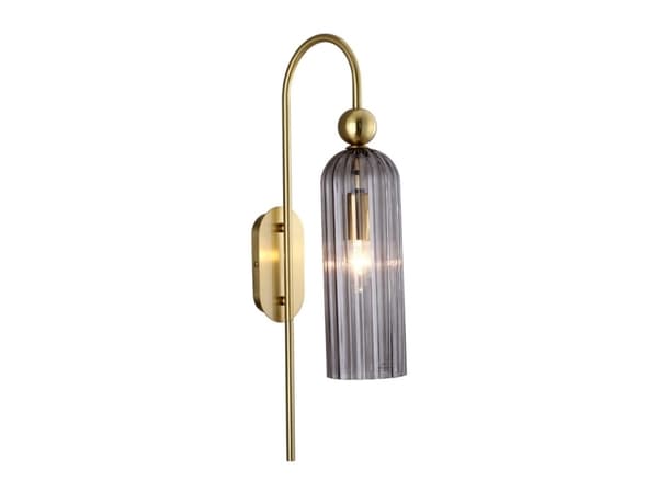 Ljus Prestige vägglampa Piega vägglampa i rökt glas för hall