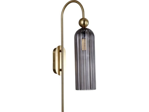 Ljus Prestige vägglampa Piega vägglampa i rökt glas för hall