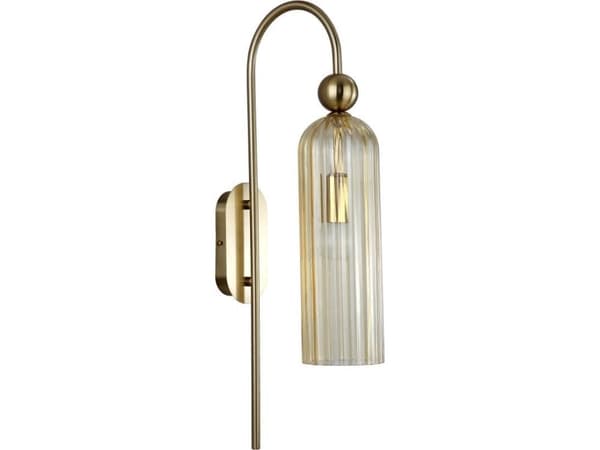 Vägglampa Light Prestige Amber vägglampa Piega avlång glaslampa över spegel