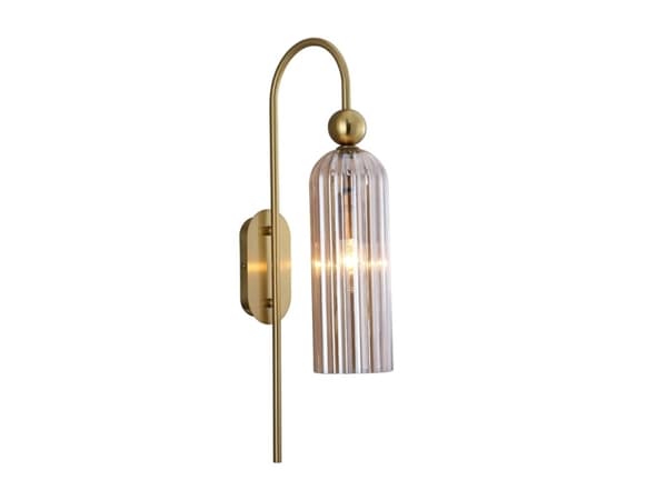 Vägglampa Light Prestige Amber vägglampa Piega avlång glaslampa över spegel