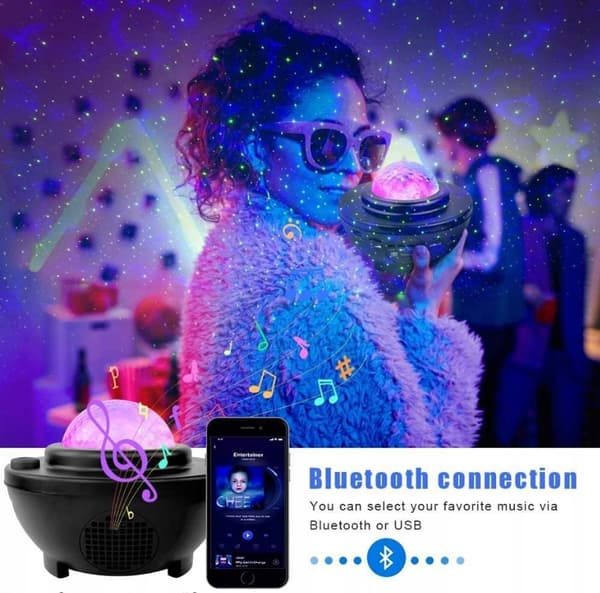 STAR LED USB STARS PROJEKTORI YÖLAMPPU LAHJA