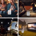 Miniatyrbild 3 av 4: INN Videoprojektor 1280x720P bluetooth 5.0 Wifi6 projektor med infraröd fjärrkontroll automatisk trapezkorrektion