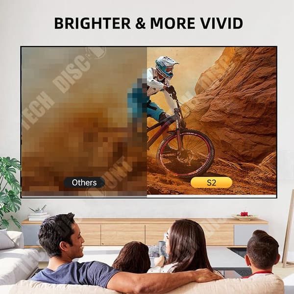 TD® Micro Projector Mini Portable Home Outdoor High Definition 1080P Mobiltelefon Samma skärm Projektor