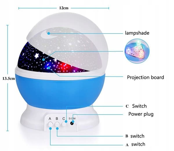 YÖVALO SKY STAR PROJEKTORI 2in1 XL