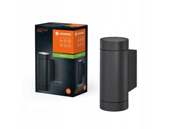 Outdoor wall light LEDVANCE ENDURA ITYS, IP65, GU10, max 2x35W, dark gray, h15.8cm