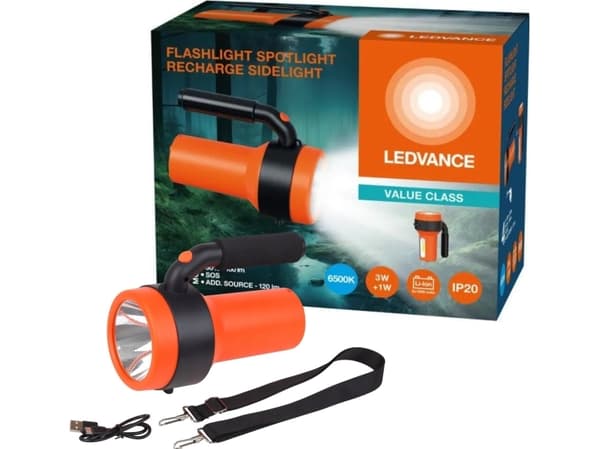 LEDVANCE Value Class - Taskulamppu/valonheitin - LED - 4 tilaa - 3 W - viileän valkoinen valo - 6500 K