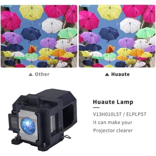 Projektorlampa - Epson - V13H010L57 - 200W - Kompatibel med EB-440/EB-450/EB-460 - Livslängd 5000h
