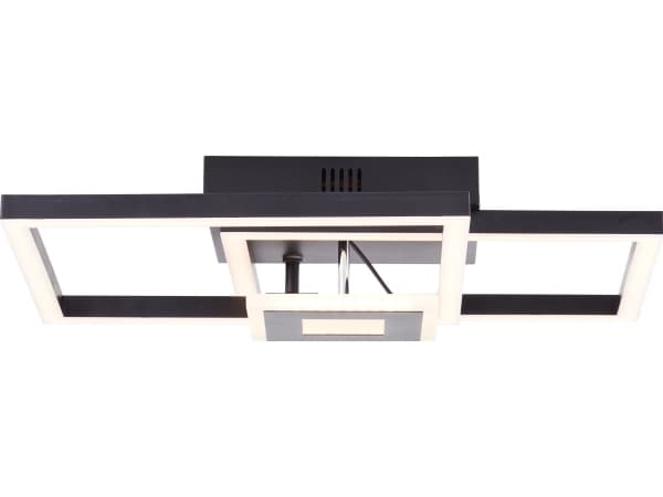 Ceiling LED lamp BRILLIANT BRAY, 22 W, 3000 K, 2900 lm, black, 40 x 40 x 9 cm