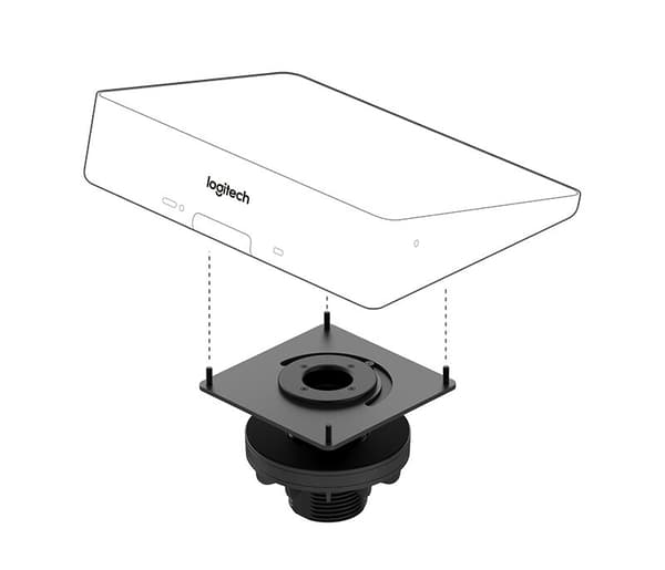 Logitech Tap Table Mount - Bordsmontering med sladdhantering som roterar