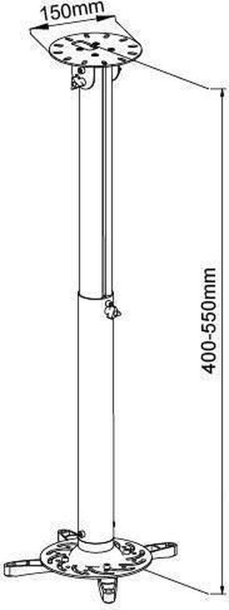 Vivolink - Beamer til loftsmontering - Projektor til loftmontering - Beamermontering - 15 kg - 380-550 mm