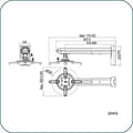 Miniatyrbillede 2 af 5: AAVARA vægprojektormontering op til 540 mm