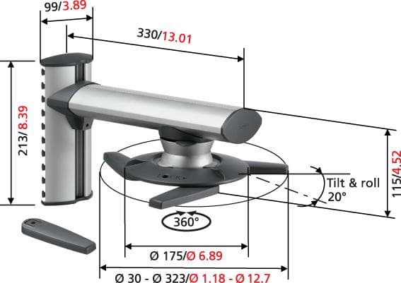 Vogel's Evolution EPW 6565 - Vægbeslag til projektor - Stål - sølv