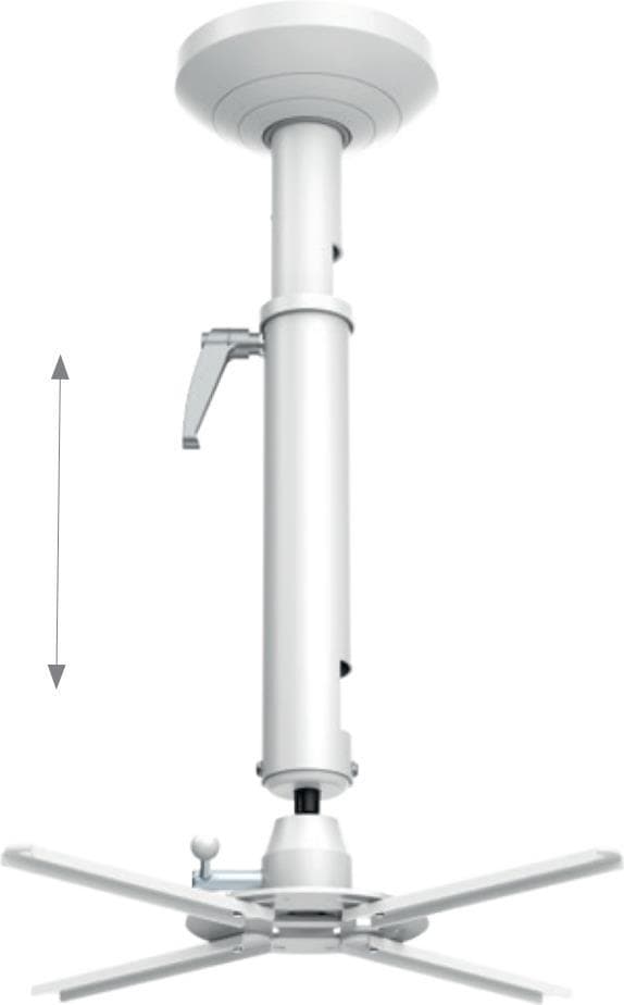HAGOR Beamfix II 520 - 600 mm projektorin kattokiinnikkeen pituus 520-600 mm kallistettava/käännettävissä/käännettävissä 10 kg maksimikuormitus mukaan