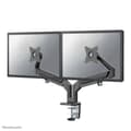 Miniatyrbillede 1 af 8: Neomounts DS70-810BL2 fuldbevægelsesmonitorarm 17-32" (2x) - gasfjeder - pladsbesparende design - sort