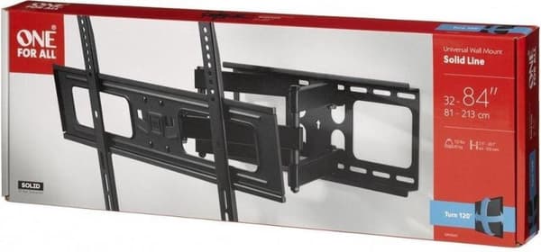 One For All SOLID WM 4661 - Monteringssats (Full Motion Wall Mount) för LCD/Plasma-TV - Skärmstorlek: 81-213 cm (32"-84") (WM4661)