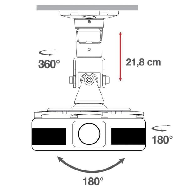 Techly Universal Loftsbeslag til Projektor, Hvid ICA-PM 100WH