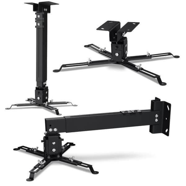 Stöd takuniversell - Overmax - Takmontering - Upp till 25 kg - Svart - Justerbar