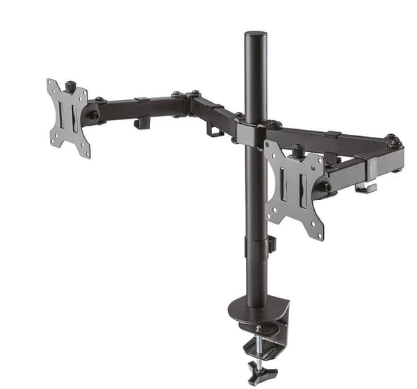 Neomounts FPMA-D550DBLACK - Skrivbordsfäste för två plattskärmar upp till 32" - svart