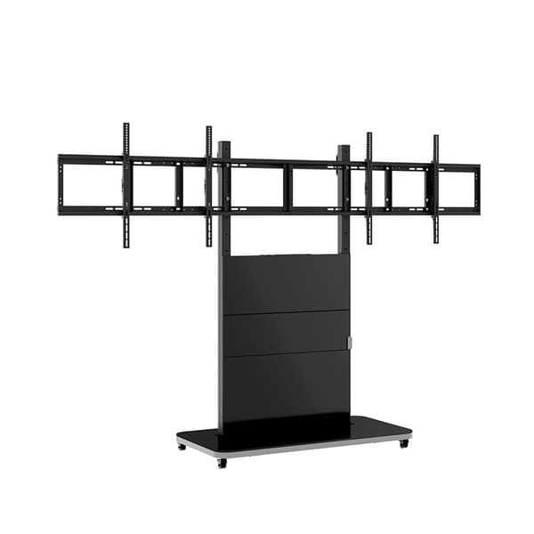Hagor Pro-Tower L Dual mobilt stativsystem med dubbel VESA-fäste Svart