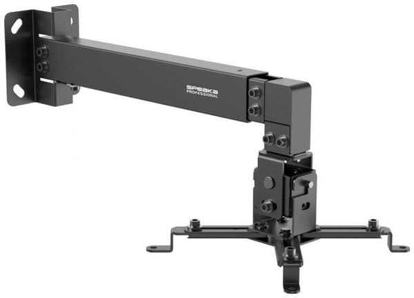 Speaka professional - SP-10529540 - SP-PWM-100 Beamer-Wandhalterung Drehbar Wandabstand (max.): 600 mm Svart ()
