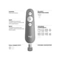 Miniatyrbild 6 av 6: Presentationsfjärrkontroll - Logitech - R500s - Röd laserpekare - 20 meter - Bluetooth 4.0 LE