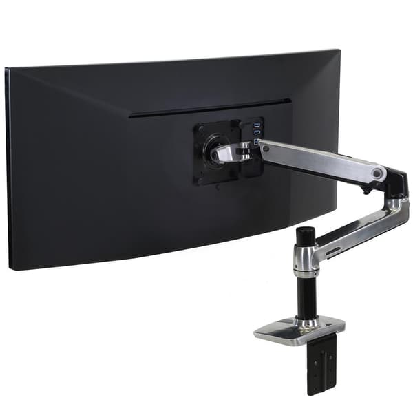 Ergotron ErgoXS LX monitorarm, skrivbordsfäste, aluminium Svart