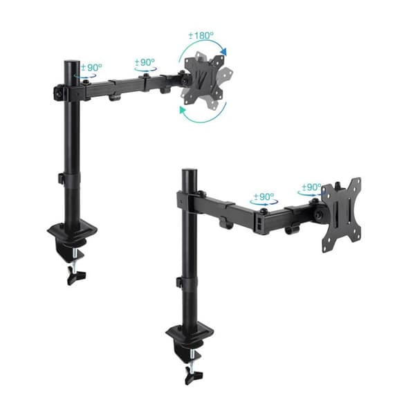Bordsfäste för 17"-32" skärm - TOOQ - DB1801TN-B - Metall - Svart