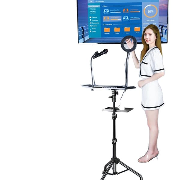 Projektor Tripod Stativ, Justerbar Højde 25,9 til 51,8 tommer, 11,1 pund Belastningsevne,145 cm