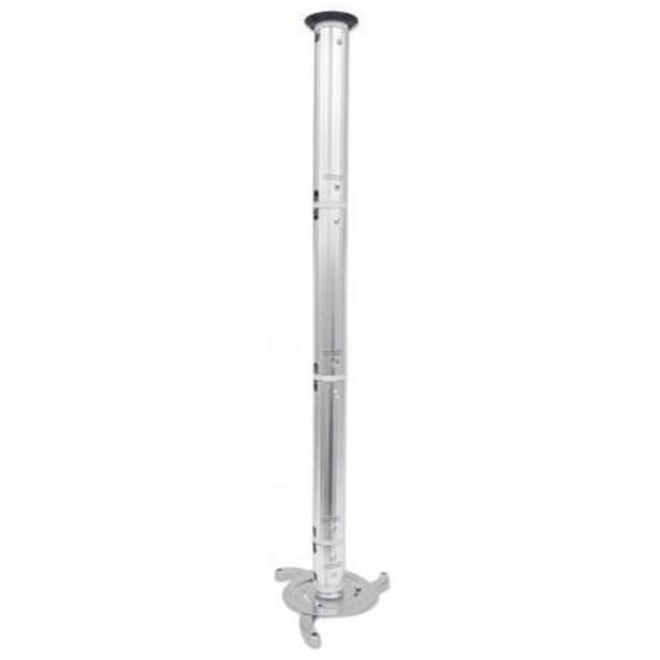 Manhattan 424820 Stödjer takplafond för vinklad, roterande projektor Avstånd golv/tak (max.): 106 cm silver