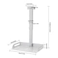 Miniatyrbillede 2 af 2: Universel Projektorophæng, Højdejusterbar 34-56 cm, Belastning 14 kg, Loftmontering,Sølv