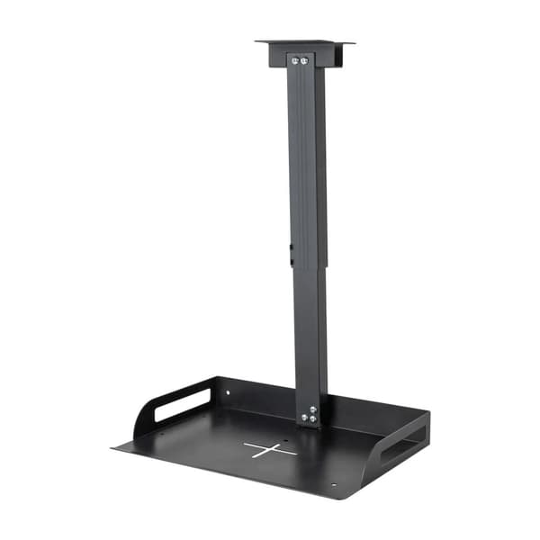 Projektor Loftmonteringsbeslag, Justerbar Længde 34-56 cm, Belastningskapacitet 14 kg, Bakke Størrelse 35x22 cm,Sort