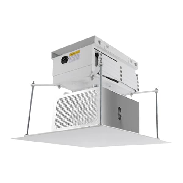 Elektrisk projektor taklyft, metall, fjärrkontroll,Vit, 12 tum