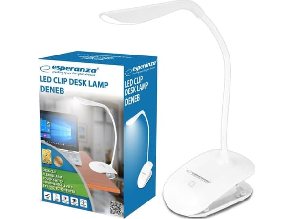 Esperanza Deneb - Skrivbordslampa - LED - klämmonterbar - 3 W - 5500 K
