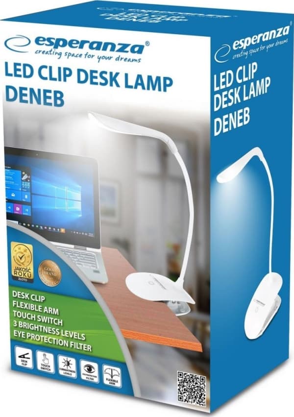 Esperanza Deneb - Skrivebordslampe - LED - klemmemonterbar - 3 W - 5500 K