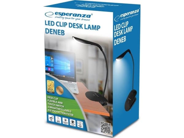 Esperanza Deneb - Skrivebordslampe - LED - klemmemonterbar - 3 W - 5500 K