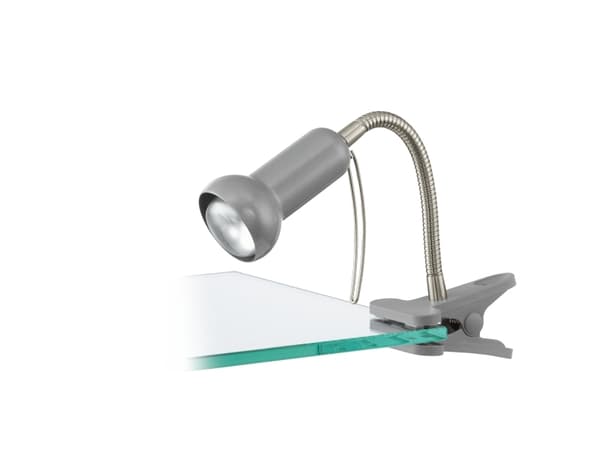 Eglo FABIO - Skrivebordslampe - 1 sokkel - klemmemonterbar - E14 - sølv
