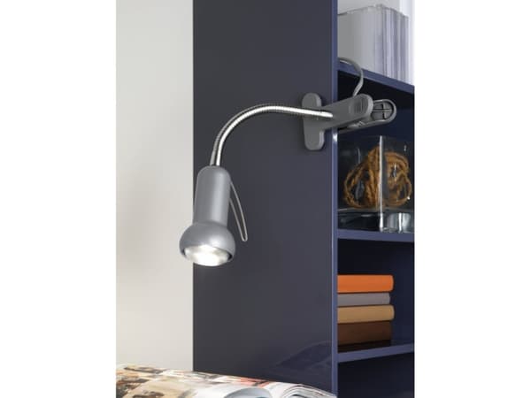 Eglo FABIO - Skrivebordslampe - 1 sokkel - klemmemonterbar - E14 - sølv