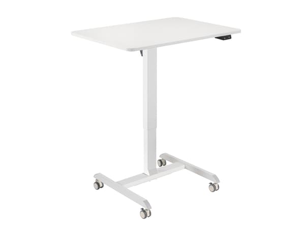 LogiLink Sit-stand workstation, single-motor, w/casters, white