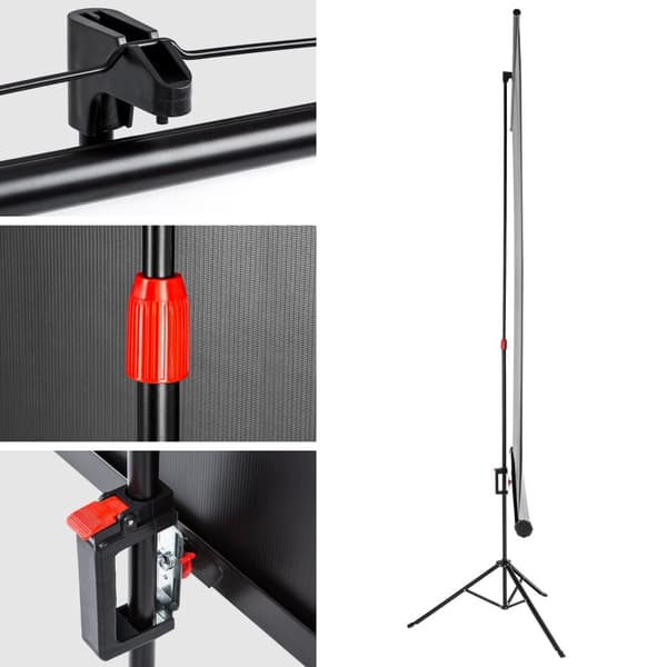 Projektorduk med stativ - 152 x 152 cm