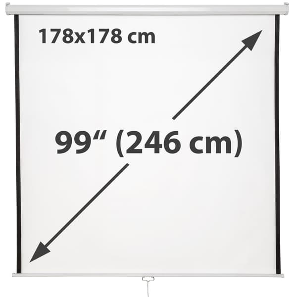 Projektorlærred HDTV - 178 x 178 cm
