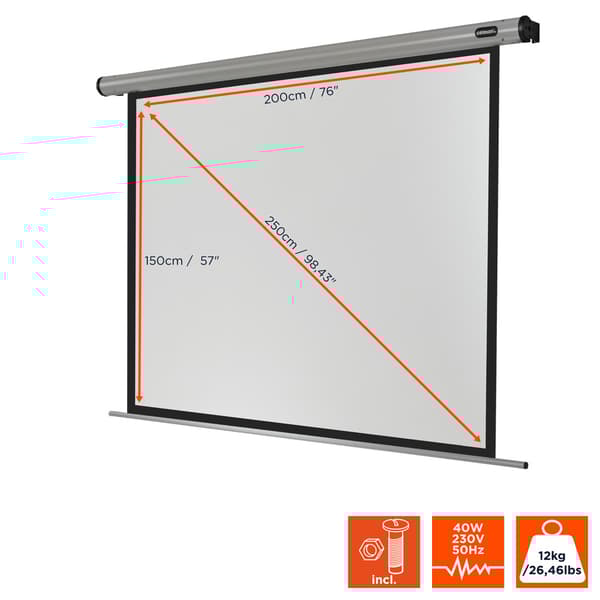 celexon projektorduk motordriven HomeCinema 200 x 150 cm