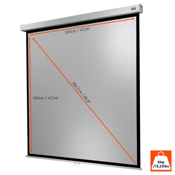 celexon manuell projektorduk Professional Plus 120 x 120 cm, 67"