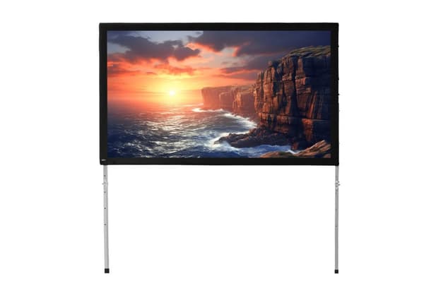 celexon ramspänd projektorduk  Mobil Expert, 183 tum 406 x 228 cm, Bakprojektion Svart, Vit
