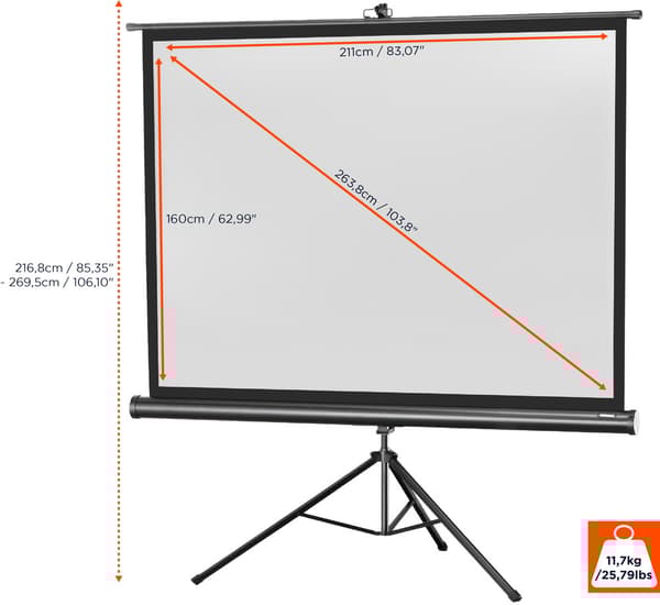 celexon stativ projektorduk Economy 211 x 160 cm, 104"