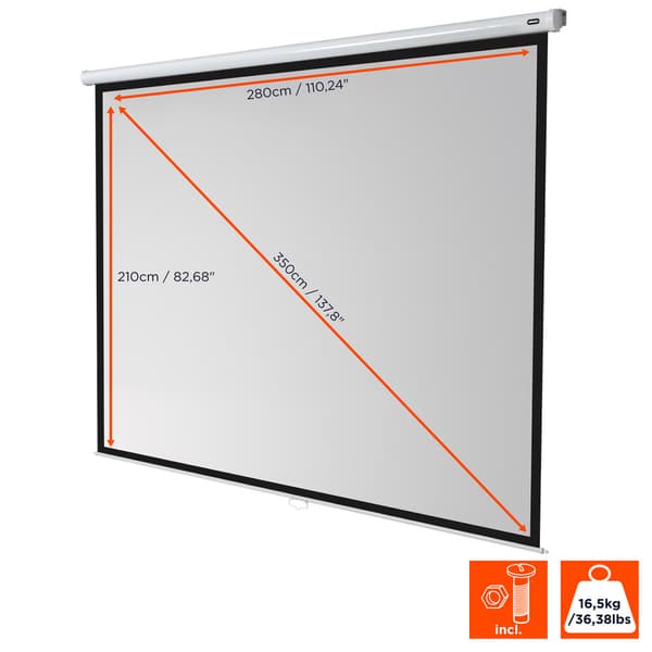 celexon manuell projektorduk Economy 280 x 210 cm, 138"