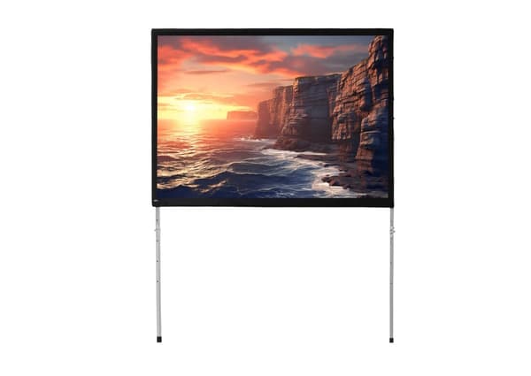 celexon ramspänd projektorduk Expert, 100 tum 203 x 152 cm, Frontprojektion Svart, Vit