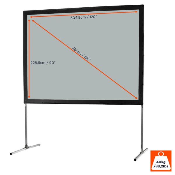 celexon ramspänd projektorduk Mobil Expert 305 x 229 cm, 150" Bakprojektion