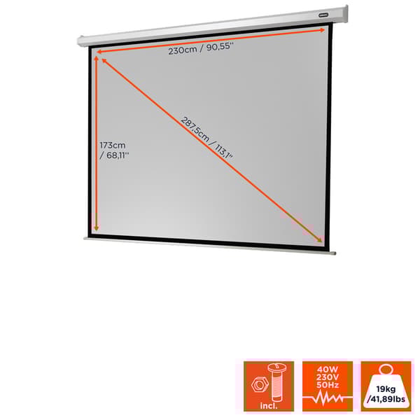 celexon motordriven projektorduk Economy 240 x 180 cm, 113"